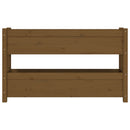 plantekasse 112x25x66 cm massivt fyrretræ gyldenbrun