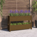 plantekasse 112x25x66 cm massivt fyrretræ gyldenbrun