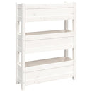 plantekasse 77x25x104,5 cm massivt fyrretræ hvid