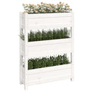 plantekasse 77x25x104,5 cm massivt fyrretræ hvid