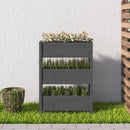 plantekasse 77x25x104,5 cm massivt fyrretræ grå