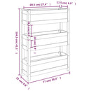 plantekasse 77x25x104,5 cm massivt fyrretræ grå
