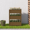 plantekasse 77x25x104,5 cm massivt fyrretræ gyldenbrun
