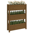 plantekasse 77x25x104,5 cm massivt fyrretræ gyldenbrun