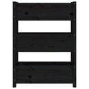 plantekasse 77x25x104,5 cm massivt fyrretræ sort