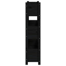 plantekasse 77x25x104,5 cm massivt fyrretræ sort