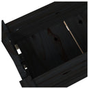 plantekasse 77x25x104,5 cm massivt fyrretræ sort