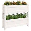plantekasse 77x25x66 cm massivt fyrretræ hvid