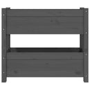 plantekasse 77x25x66 cm massivt fyrretræ grå