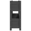 plantekasse 77x25x66 cm massivt fyrretræ grå