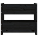 plantekasse 77x25x66 cm massivt fyrretræ sort