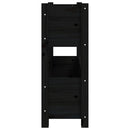 plantekasse 77x25x66 cm massivt fyrretræ sort