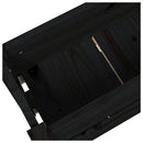 plantekasse 77x25x66 cm massivt fyrretræ sort