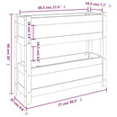 plantekasse 77x25x66 cm massivt fyrretræ sort