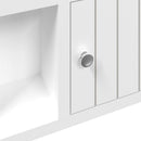 nøgleskab 40x8,5x20 cm konstrueret træ og stål hvid