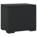 ottoman med hynde 40x30x40 cm polyrattan sort