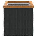 plantekasse 40x40x40 cm polyrattan sort