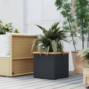plantekasse 40x40x40 cm polyrattan sort