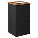 plantekasse 40x40x80 cm polyrattan sort