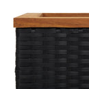 plantekasse 40x40x80 cm polyrattan sort