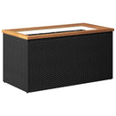 plantekasse 80x40x40 cm polyrattan sort