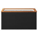 plantekasse 80x40x40 cm polyrattan sort