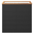 plantekasse 80x40x80 cm polyrattan sort