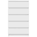 skuffeskab 60x36x103 cm konstrueret træ hvid
