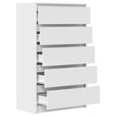 skuffeskab 60x36x103 cm konstrueret træ hvid