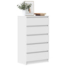 skuffeskab 60x36x103 cm konstrueret træ hvid