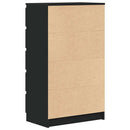 skuffeskab 60x36x103 cm konstrueret træ sort