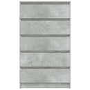 skuffeskab 60x36x103 cm konstrueret træ betongrå