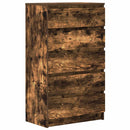 kommode 60x36x103 cm konstrueret træ røget egetræsfarve