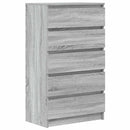 kommode 60x36x103 cm konstrueret træ grå sonoma-eg