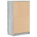 kommode 60x36x103 cm konstrueret træ grå sonoma-eg