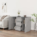 skænk 91x29,5x65 cm konstrueret træ grå sonoma-eg