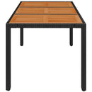 havebord med træplade 150x90x75 cm polyrattan