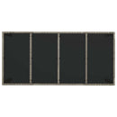 havebord med glastop 190x90x75 cm polyrattan grå