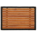 havestole med lænefunktion 2 stk. med bord polyrattan sort