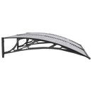 dørbaldakin 150x100 cm polycarbonat sort