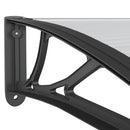 dørbaldakin 150x100 cm polycarbonat sort