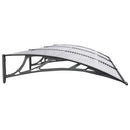 dørbaldakin 300x100 cm polycarbonat sort