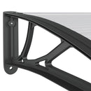 dørbaldakin 300x100 cm polycarbonat sort