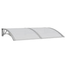 dørbaldakin 150x100 cm polycarbonat grå