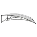 dørbaldakin 150x100 cm polycarbonat grå