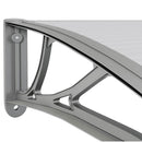 dørbaldakin 150x100 cm polycarbonat grå