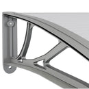 dørbaldakin 300x100 cm polycarbonat grå