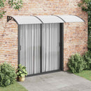 dørbaldakin 300x75 cm polycarbonat sort og transparent