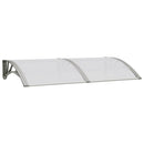dørbaldakin 150x75 cm polycarbonat grå