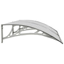dørbaldakin 150x75 cm polycarbonat grå